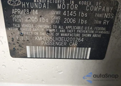 2014 Hyundai Elantra Gt from USA, damaged, VIN KMHD35LH3EU201264